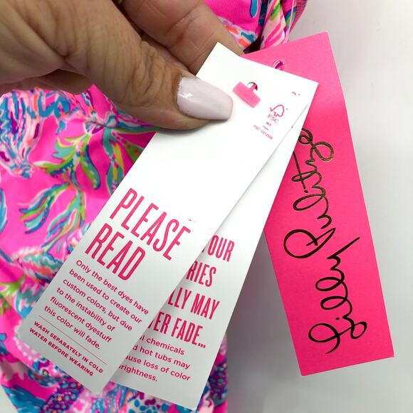 LILLY PULITZER Flamenco 1-Piece Swimsuit Size 2 Pink Shell Me Something Good NWT - Picture 7 of 12